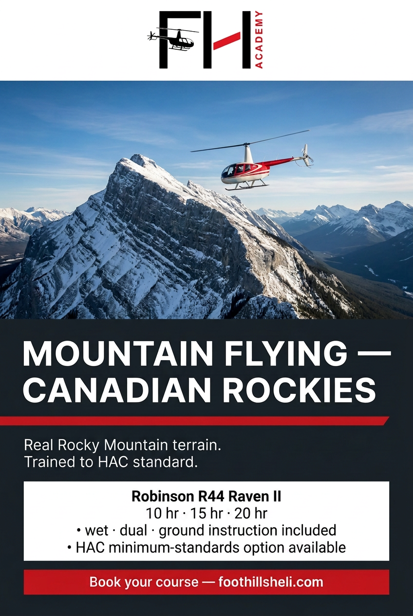Mountain flying course — Canadian Rockies course outline